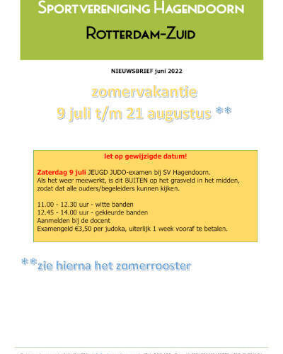 Nieuwsbrief juni 2022